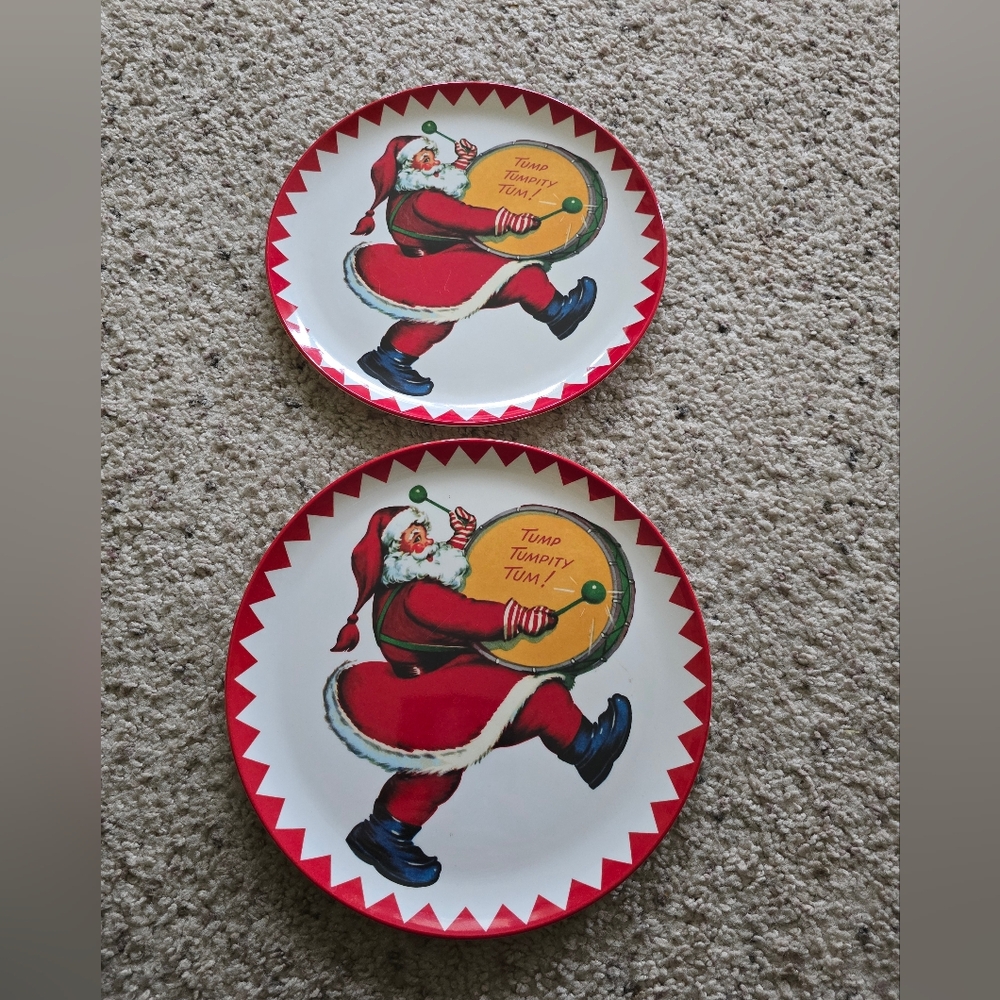 Festive Santa Claus Plates, World Market